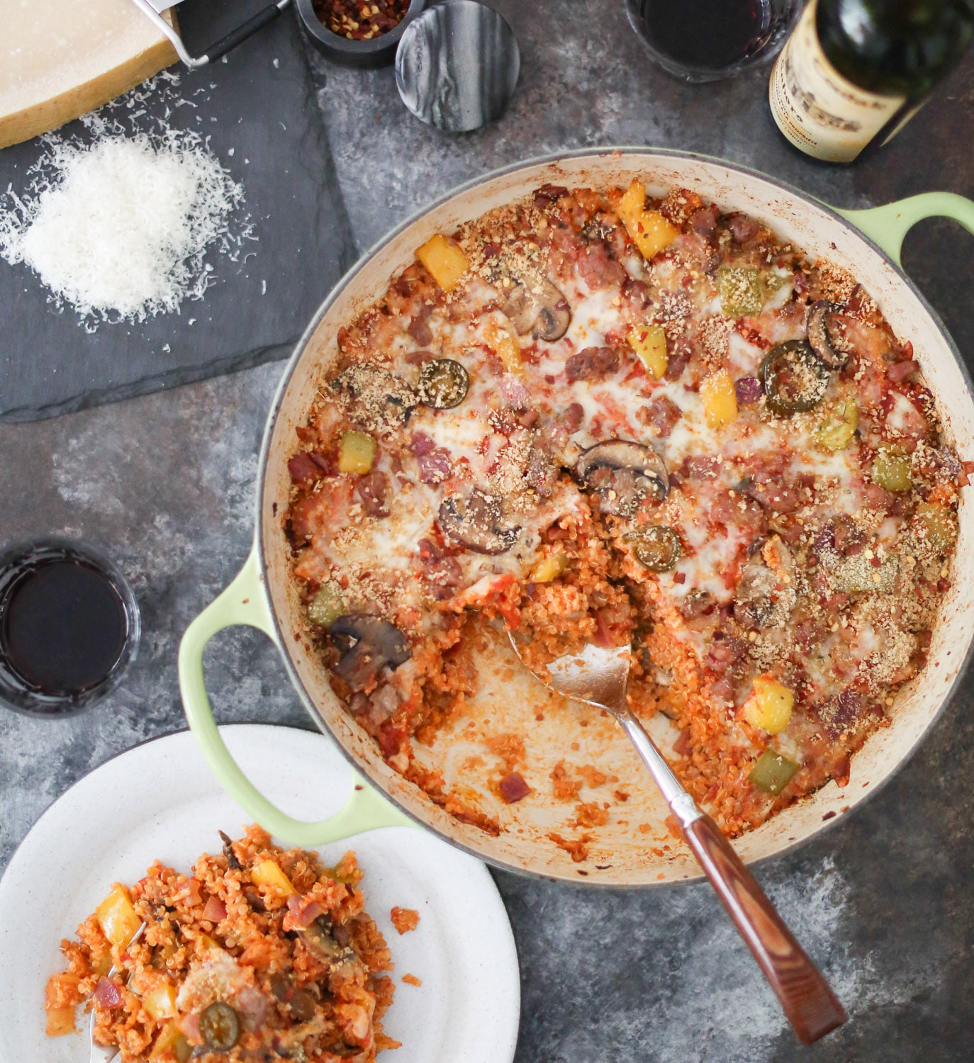 Supreme Pizza Quinoa Bake (and The Dude Diet Dinnertime Cover Reveal ...