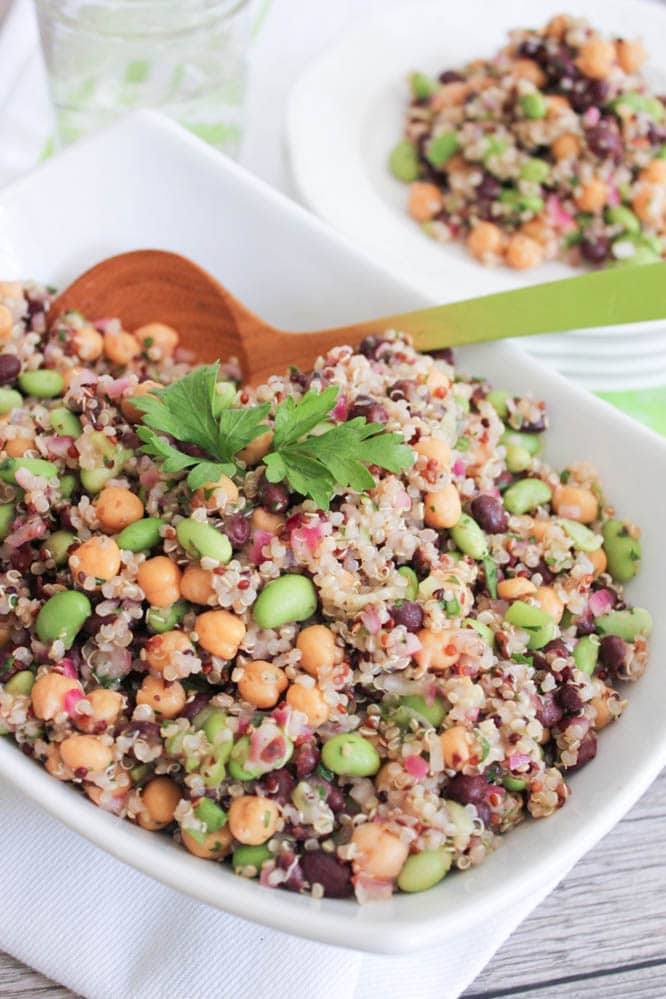 Healthy Pantry Recipes- Three Bean Quinoa Salad