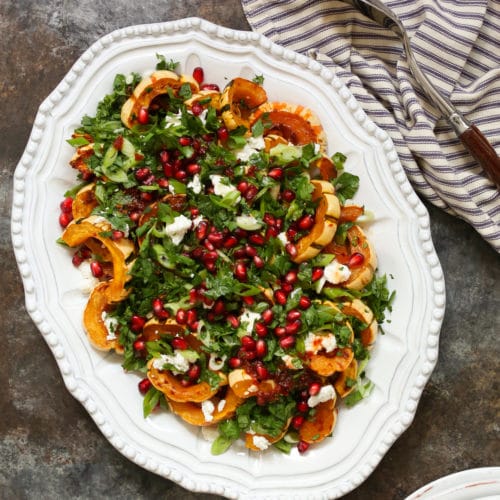 Chipotle Roasted Delicata Squash with Herbs, Goat Cheese, and ...